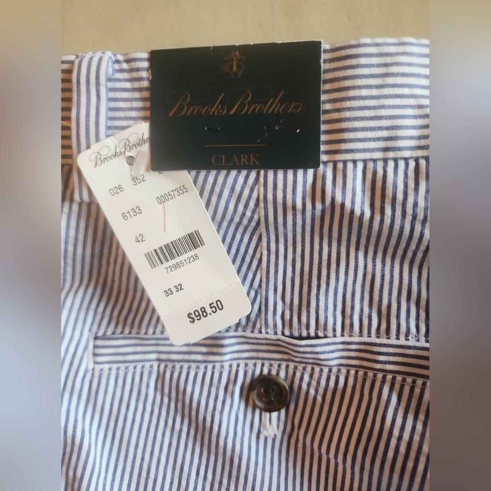 NWT Brooks Brothers Seersucker pants W33/L32
